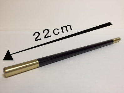 magie, baguette magique noire , bout laiton